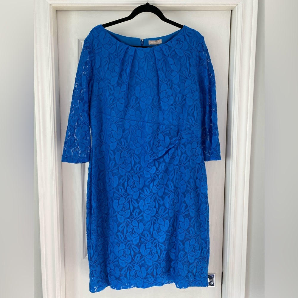 NWT Planet by Lauren G blue lace midi dress - Size 16